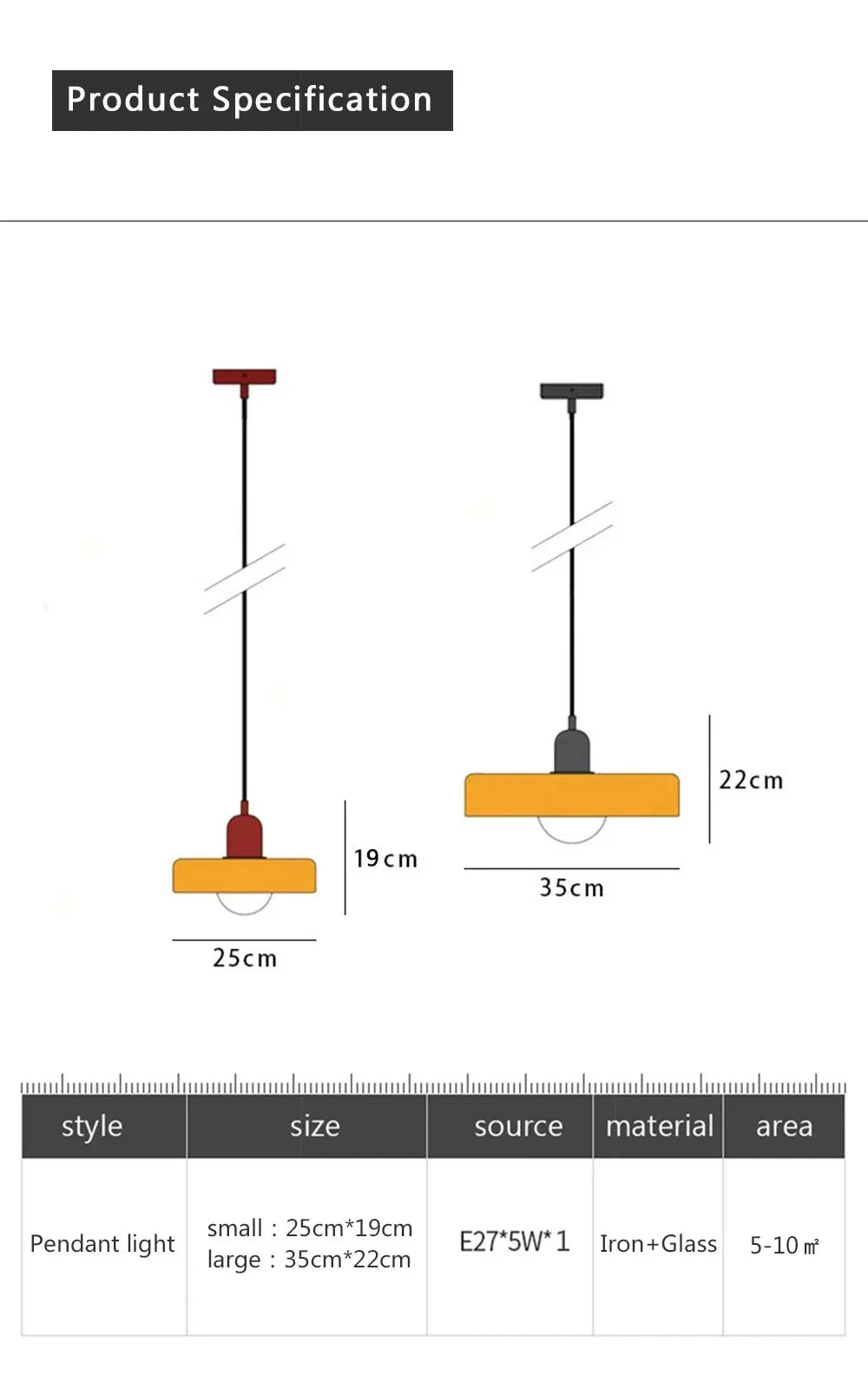 Nordic Retro Glass Pendant Light