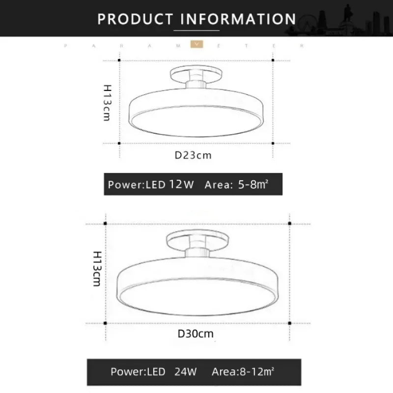 Macaron Round LED Ceiling Light