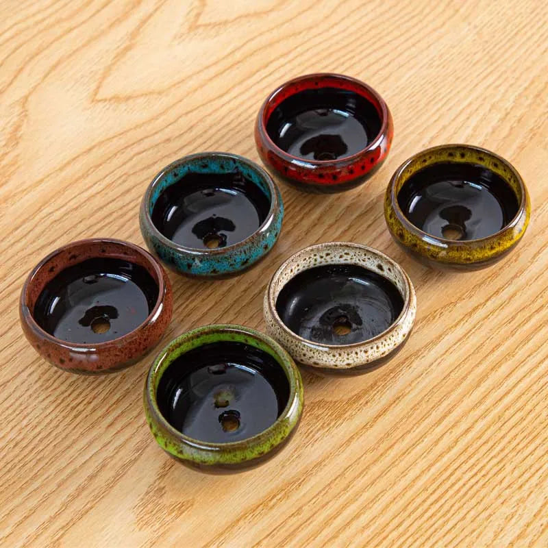 Mini Ceramic Bonsai Pots Set of 6