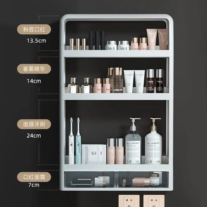 Wall Mounted Bathroom Organizer Shelf