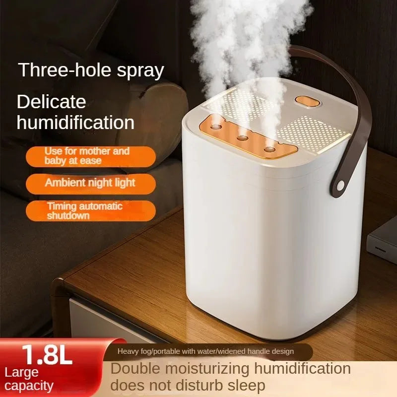 USB Connected Three Nozzle Humidifier 1.8L Large Capacity 3-Gear