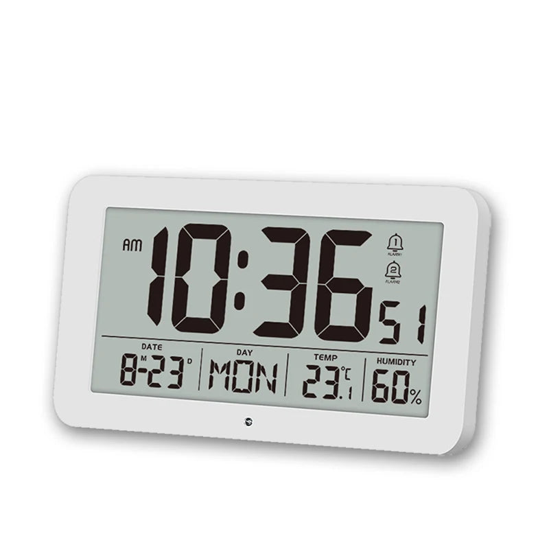 Large Digital Wall Clock with Temperature