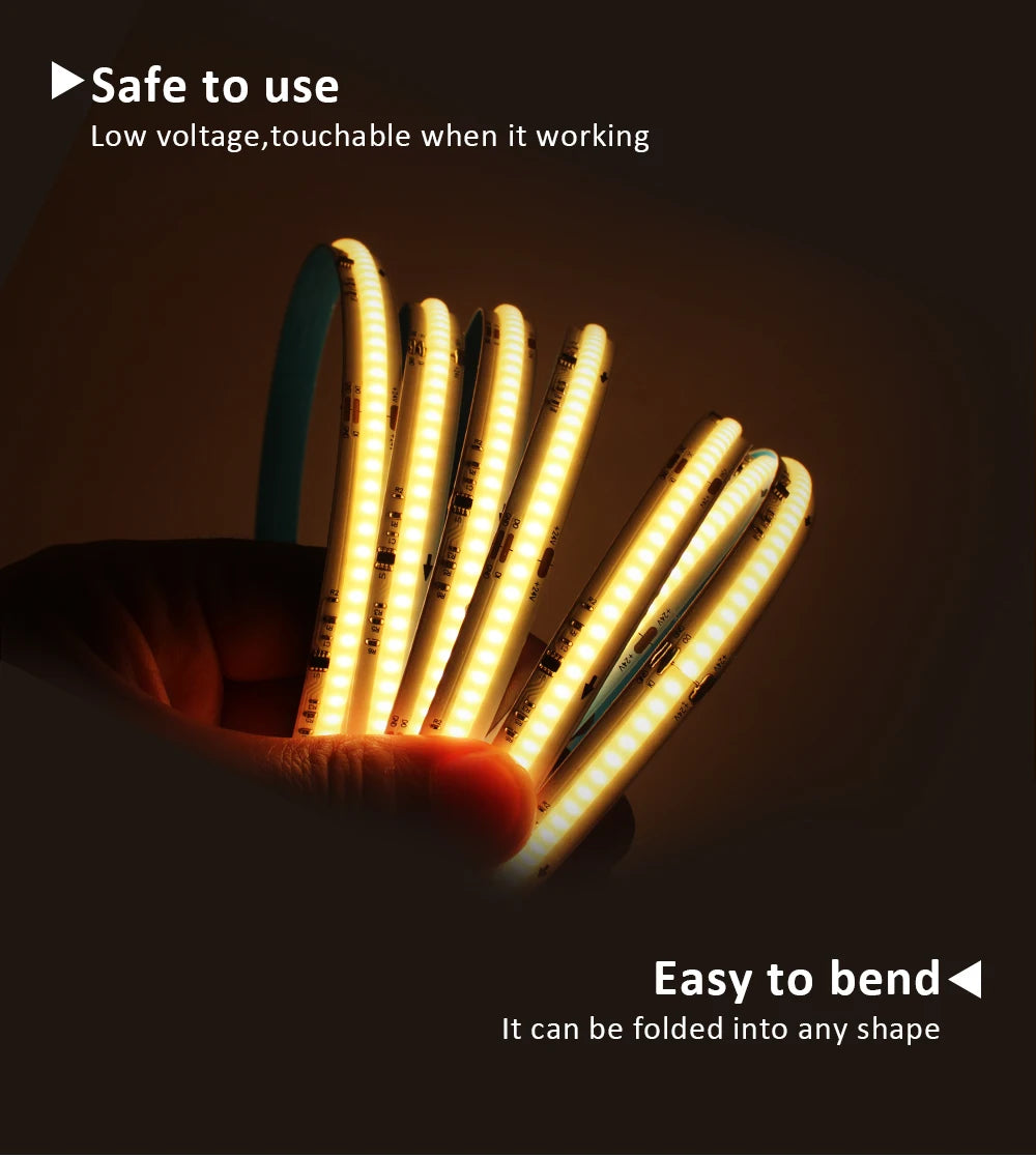 5M 10M 15M Sensor Motion Stairs LED Strip Light Kit 24V COB Water Flow