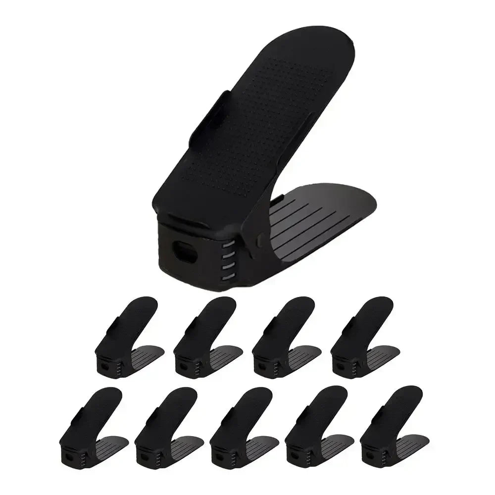 5Pcs Foldable Plastic Shoe Rack Set, Sturdy and Space-Saving, Ideal for Entryways, Closets, and Dorm Rooms