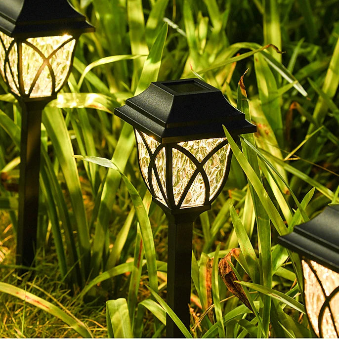 1-10 Pack Solar Yard Lights Bright Lawn Lights Outdoor Waterproof Led