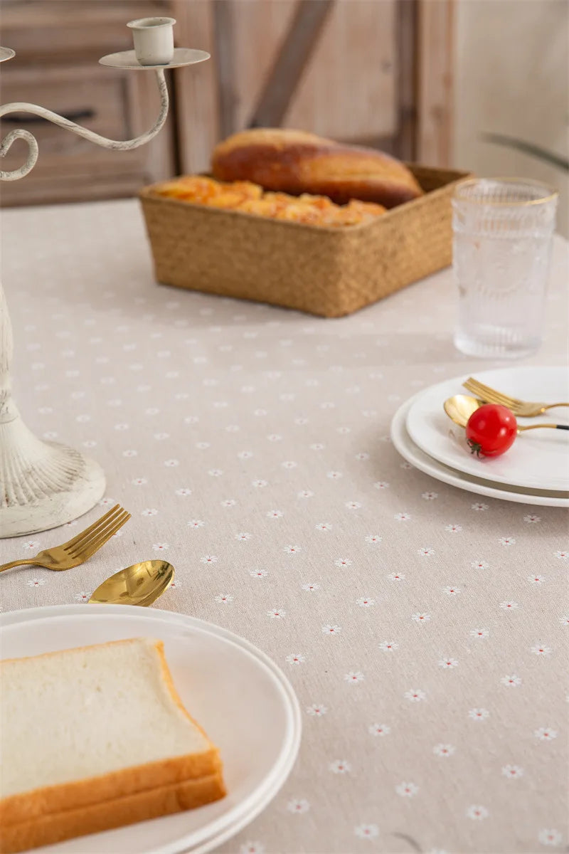 Nordic Style Tassels Cotton Linen Tablecloth,Modern Simplicity