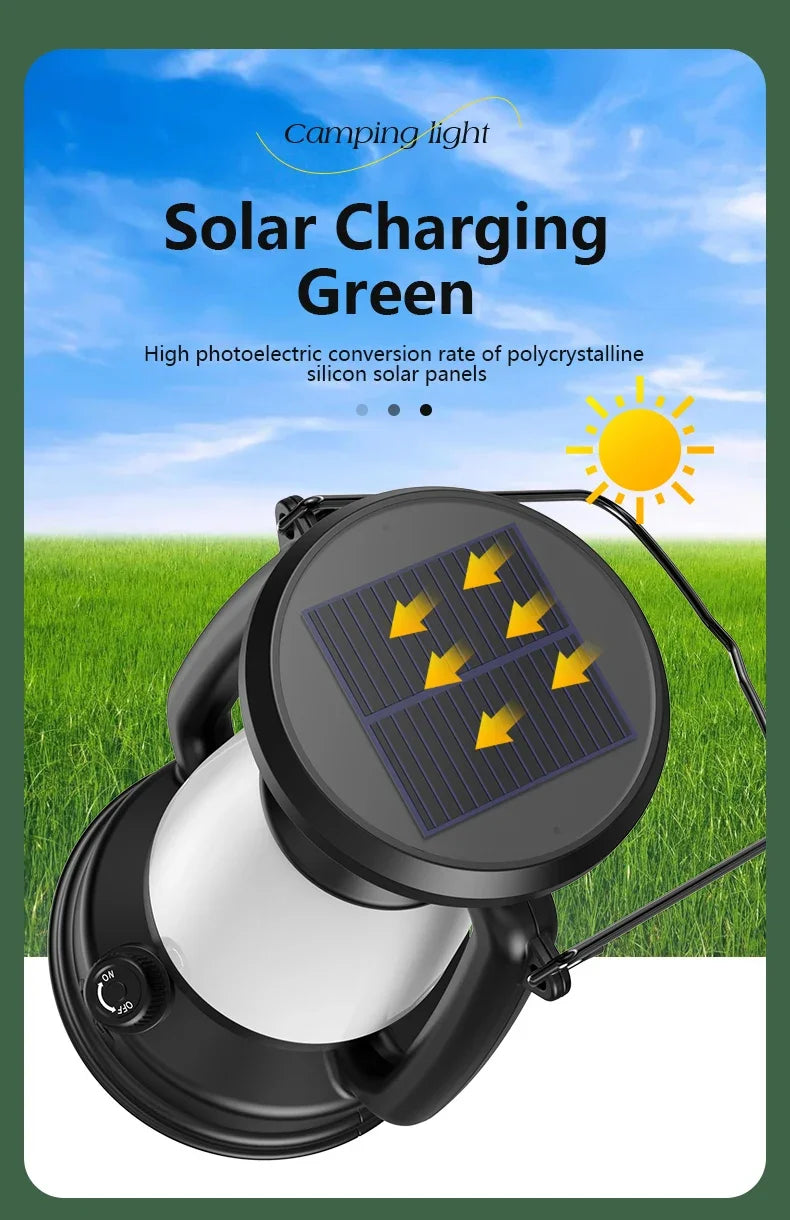 USB Rechargeable Camping Light Portable Camping Lanterns Hanging Tent