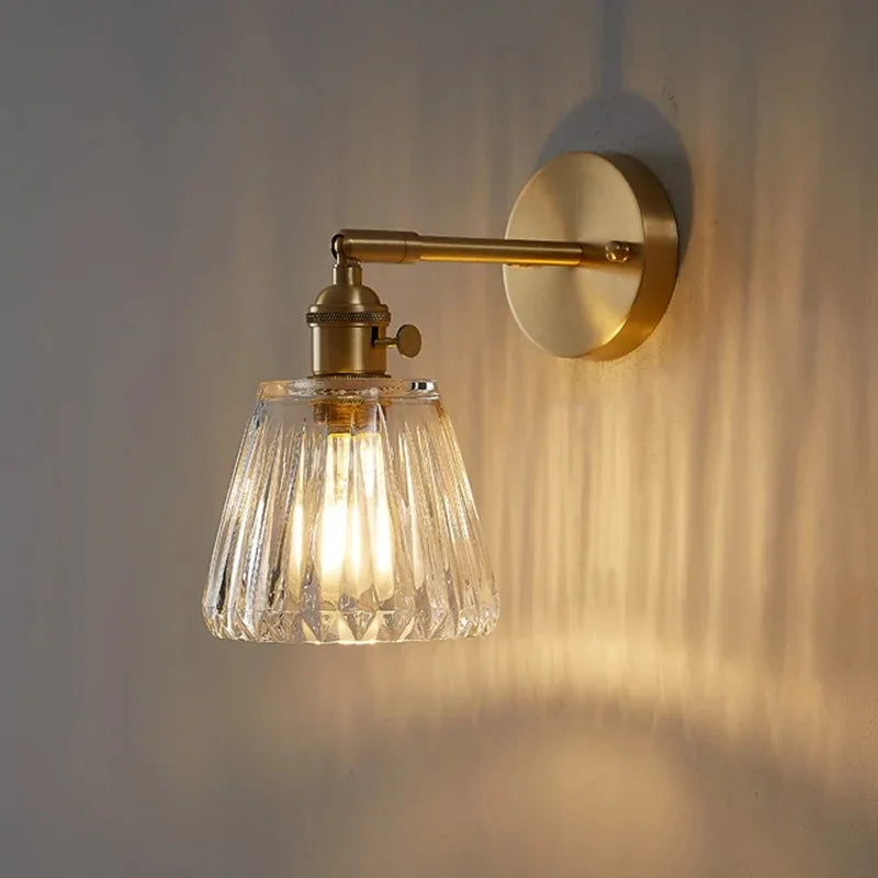 Retro Rope Glass Shade Wall Sconce