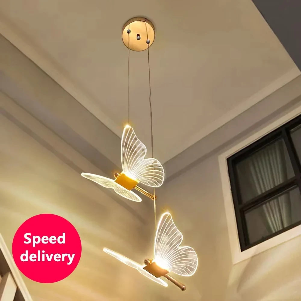 LED Butterfly Pendant Light