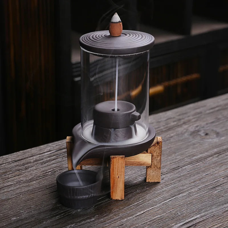 Retro Grinding Stone Backflow Incense Burner