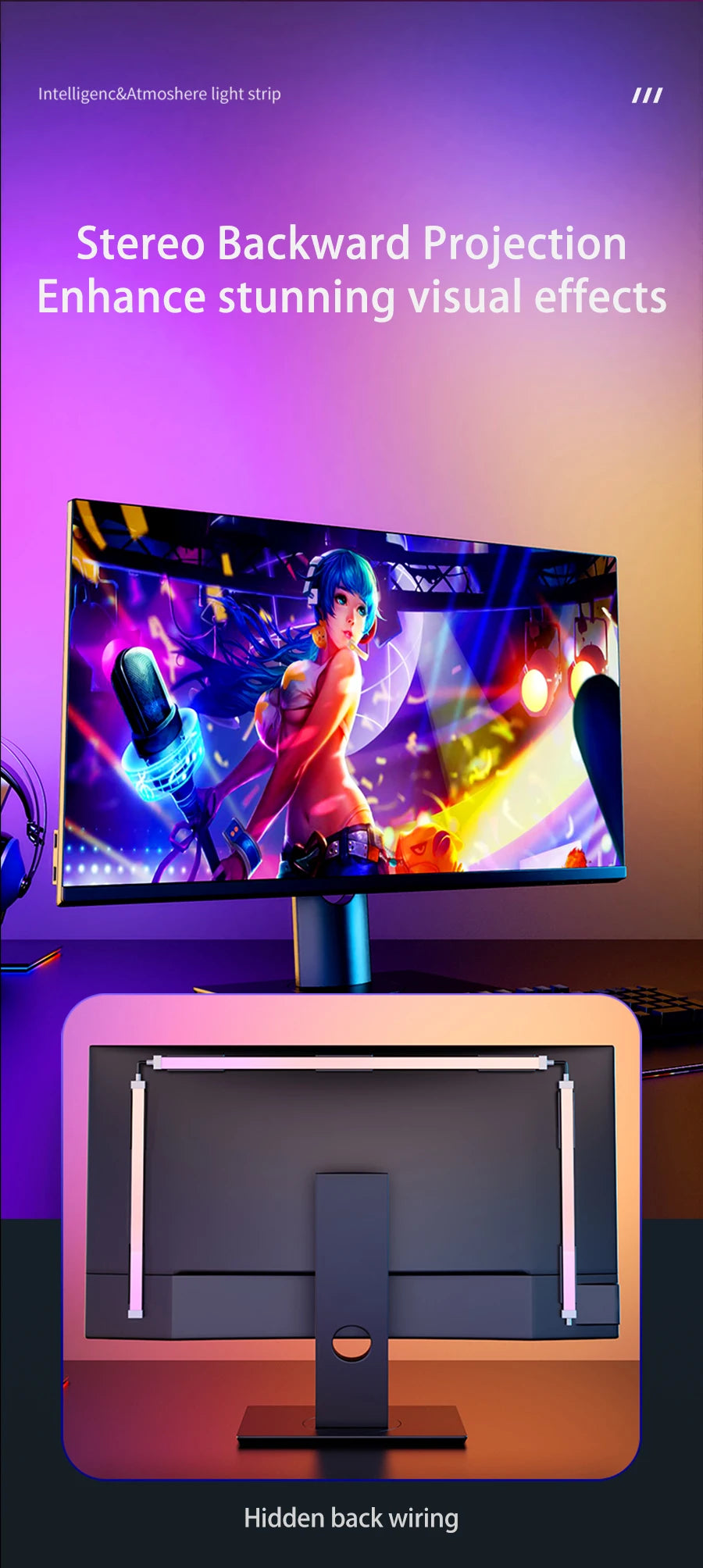Smart LED Gaming Monitor Light Bar