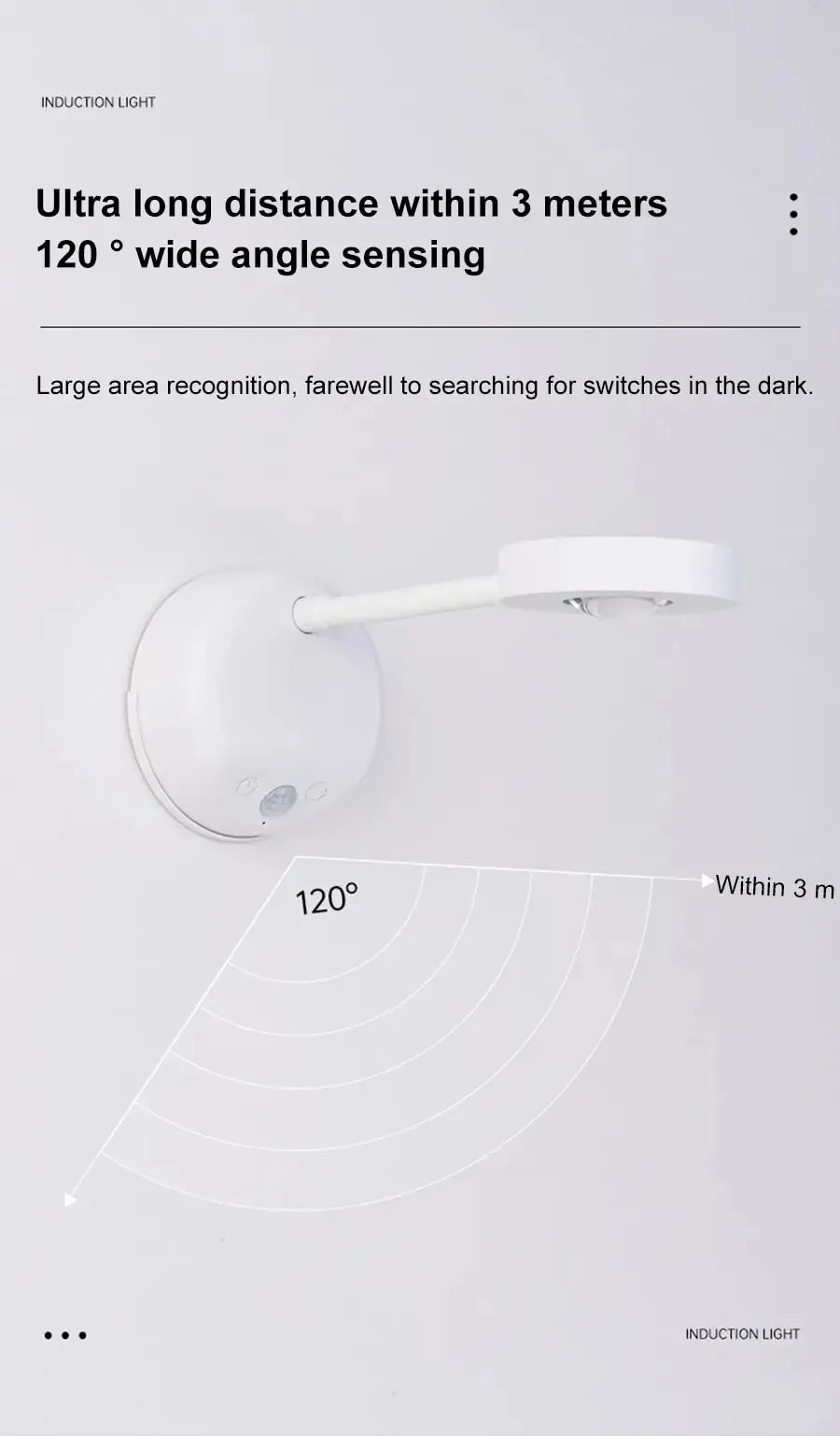Motion Sensor Rechargeable Wall Light