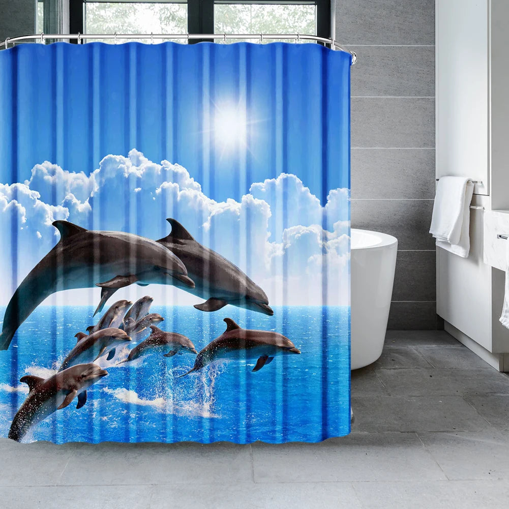 Dolphin Ocean Shower Curtain