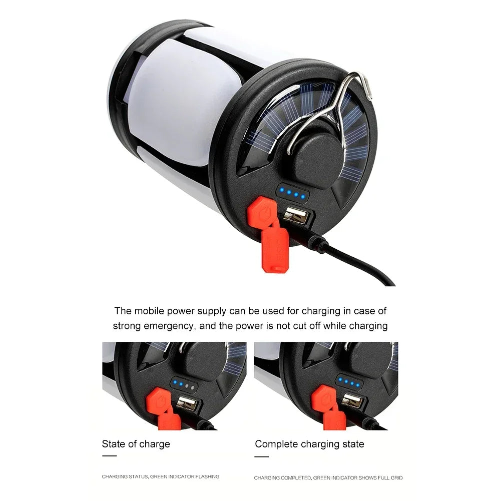 Outdoor Lighting LED Leaf Camping Lamp Hung Emergency Solar USB