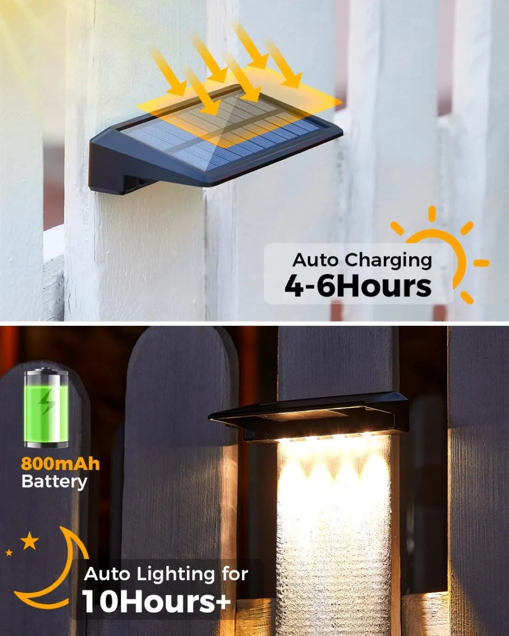Solar Fence and Deck Lights 2 Pack