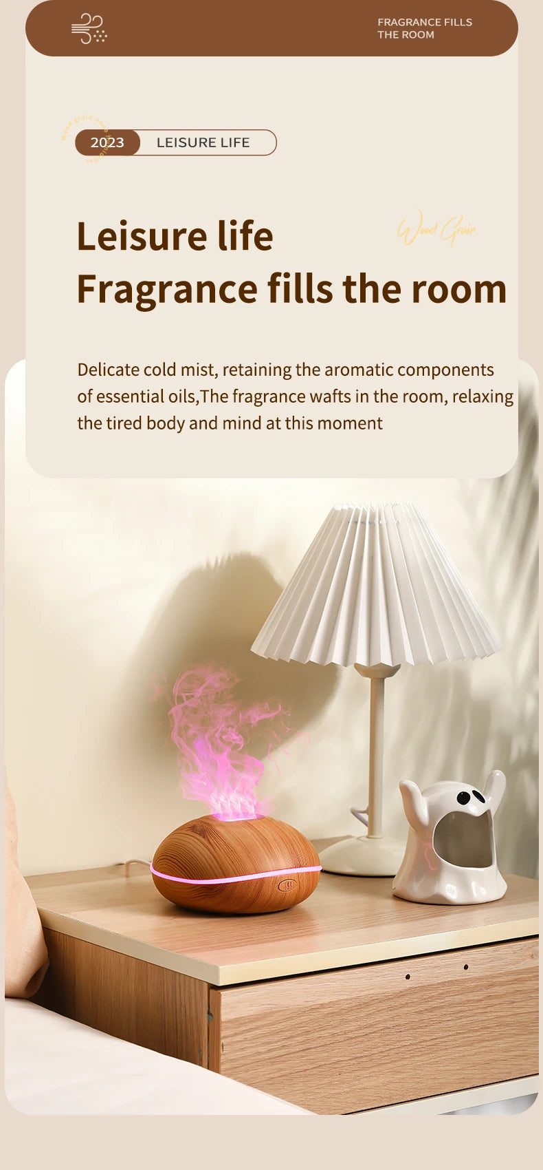 Aroma Humidifier flame Can Add Essential Oil Small AromaRelax Machine