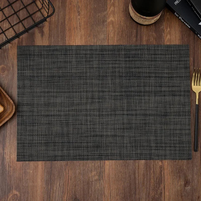 Washable Vinyl Woven Placemat Set