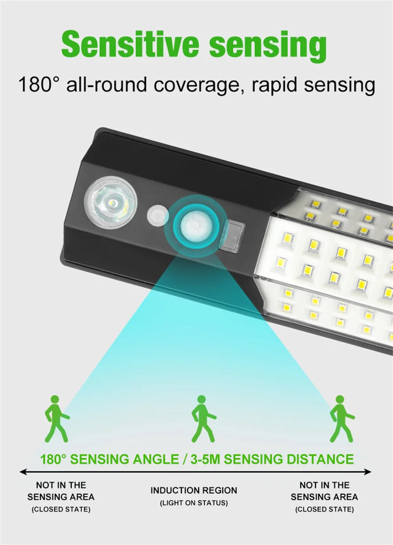 Solar Lights Outdoor Motion Sensor 158LED Flood Lights with Remote