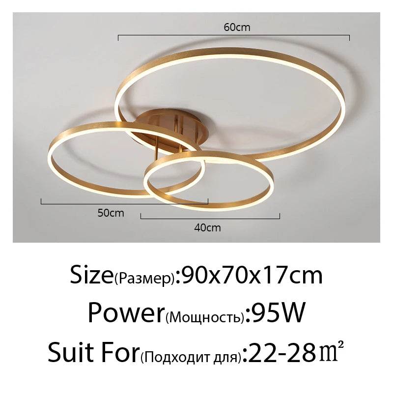 Nordic Multi Ring Circle Chandelier
