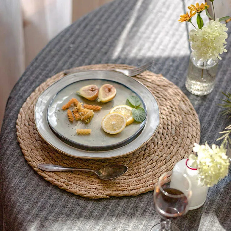Handwoven Rattan Round Placemats