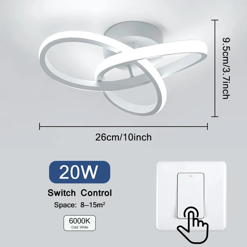 Household Three Colour LED Ceiling Light