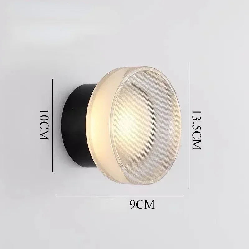 Modern Round Wall Lamp LED Acrylic Wall Light Sconce Living Room Aisel
