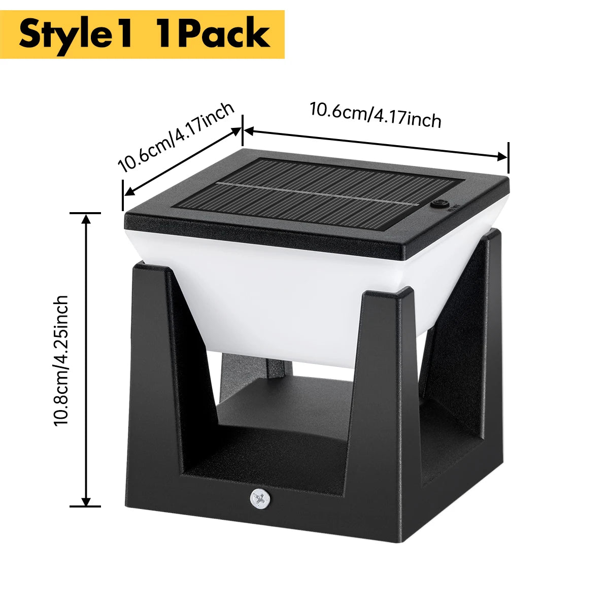 Outdoor Solar Post Light Solar Pillar Lights Modern LED Fence Deck Cap
