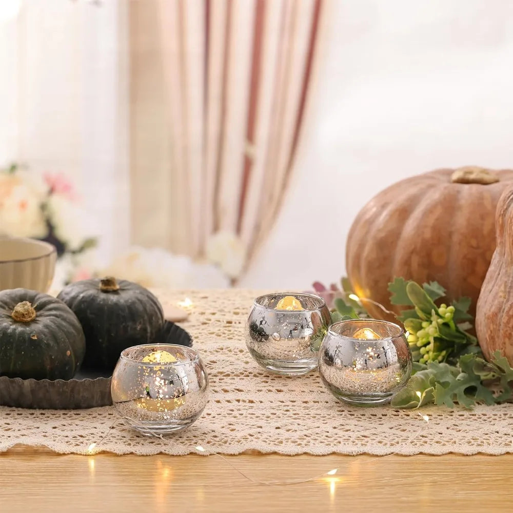 Mercury Glass Votive Candle Holders