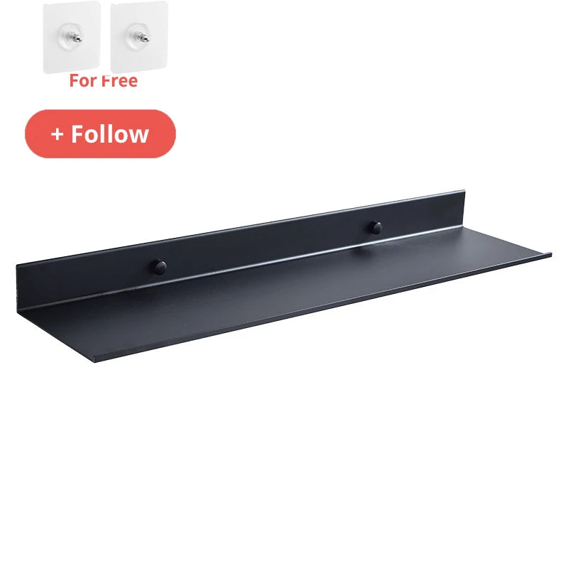 Matt Black Bathroom Wall Shelf