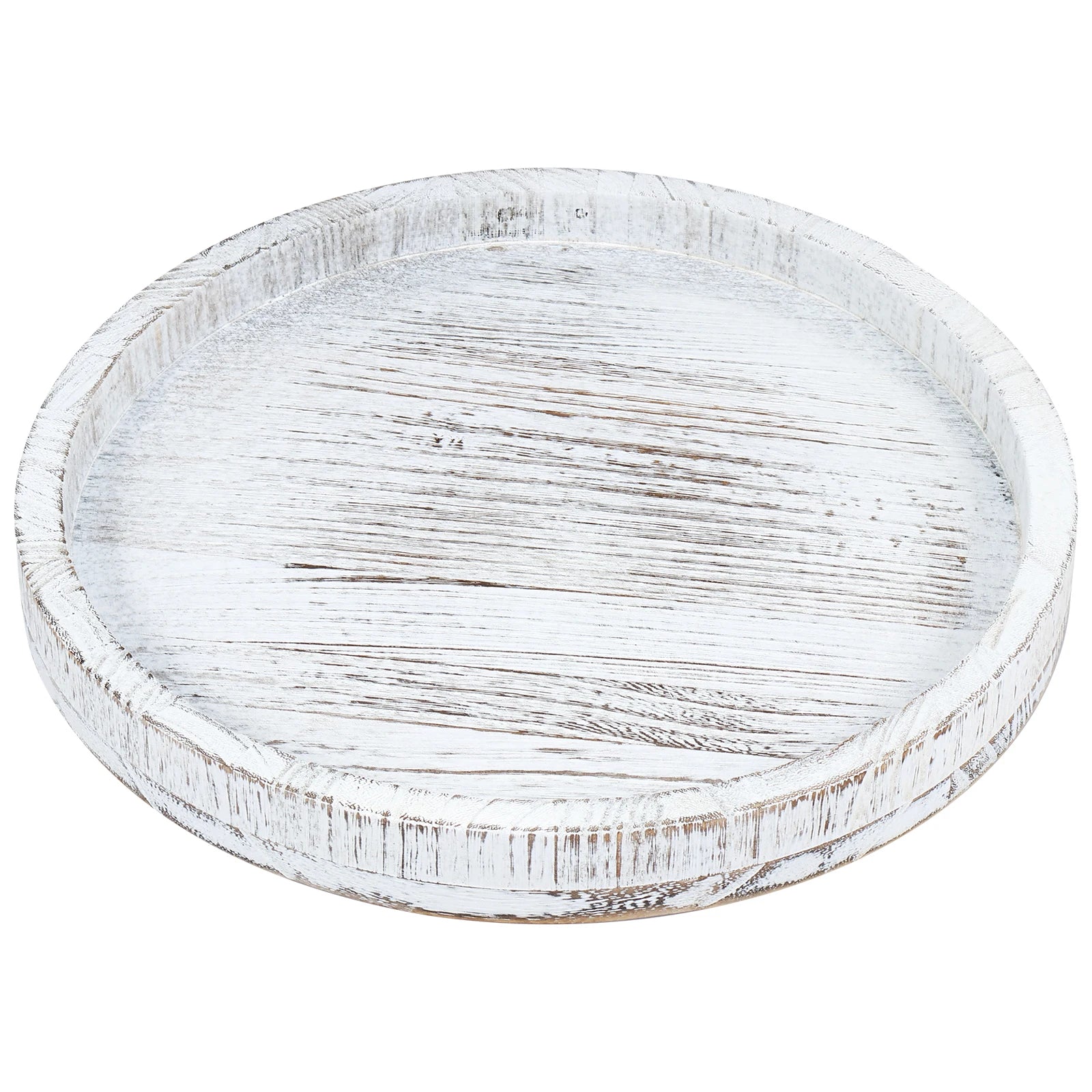 Round Wooden Candle And Coffee Tray