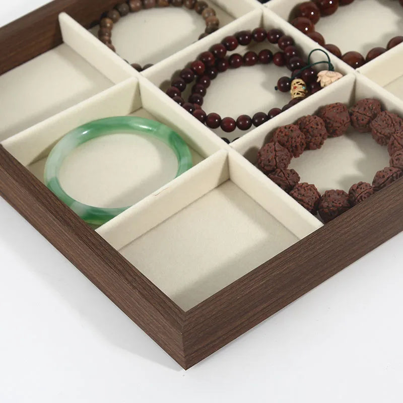Walnut Jewellery Display Organiser Tray