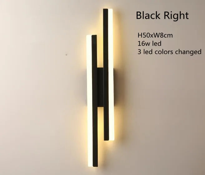 LED Bedroom Wall Lamp Wall Sconces Copper Line Pipe Acrylic Lampshade