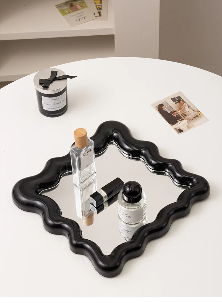 Square Corrugated Vanity Mirror