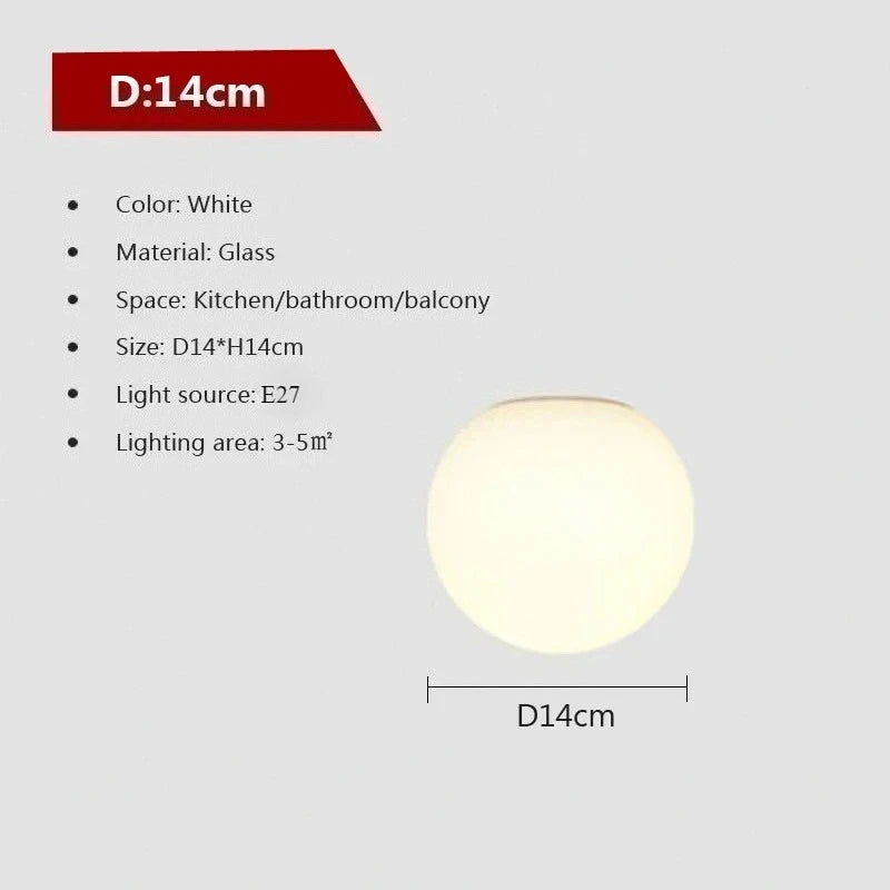 Glass Ball Minimalist Ceiling Light