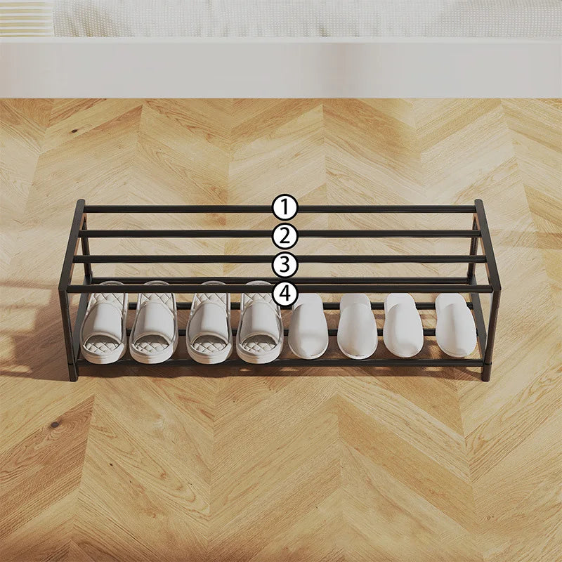 Shoe Rack for Closet, Adjustable Shoe Rack for Small Space, Small Shoe Organizer for Front Door, Sturdy Metal,Front Door