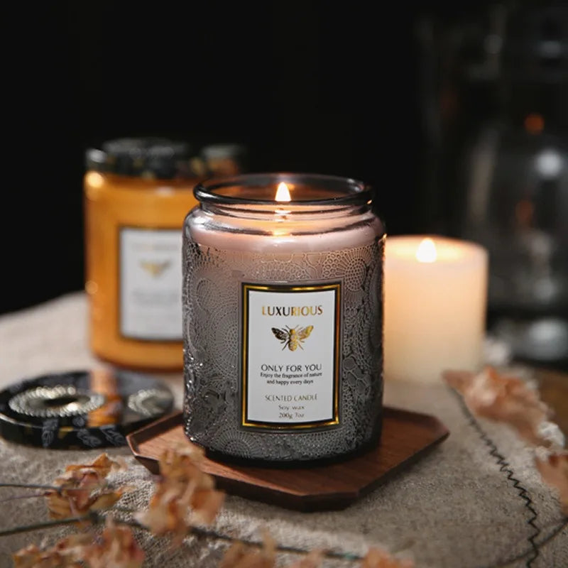 7 OZ Jar Scented Candle, Natural Soy Candle, Serenity Aromatic Candles