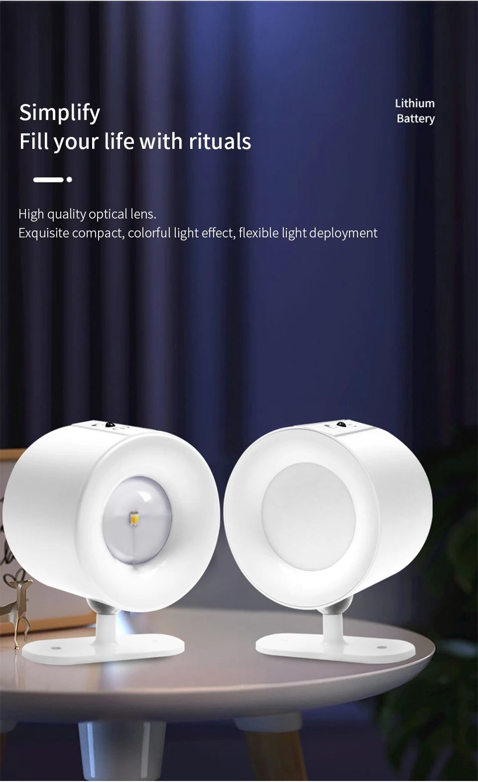 Touch Control Double Head Wall Lamp