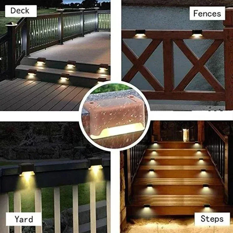1/4/8/12/pcs Solar LED Lights Outdoor Garden Light Deck Lamp Solar