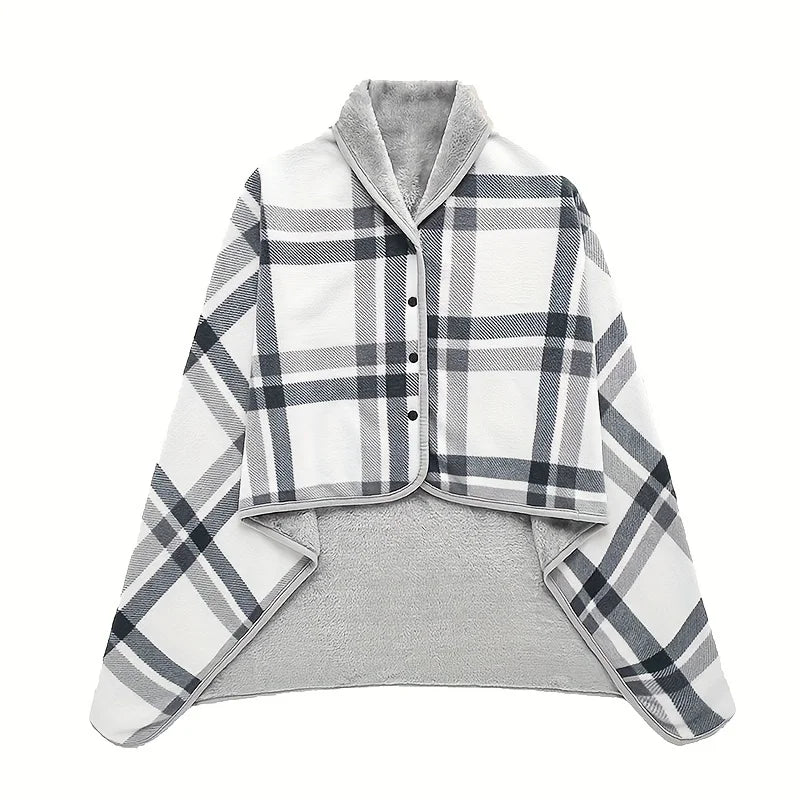 Wearable Flannel Shawl Blanket