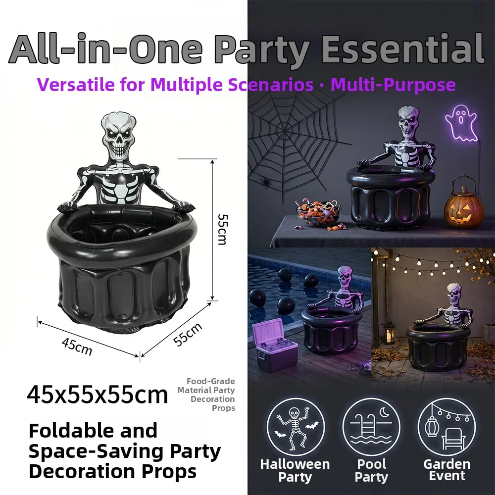 Inflatable Skull Drink Cooler