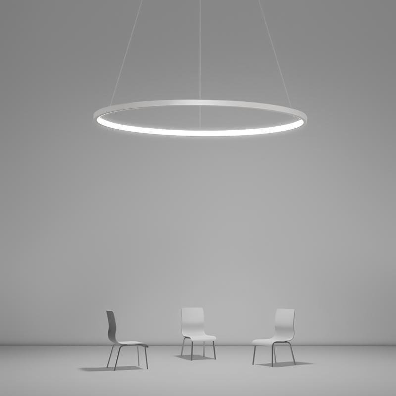 Circle Linear Chandelier, LED Ring Ceiling Light