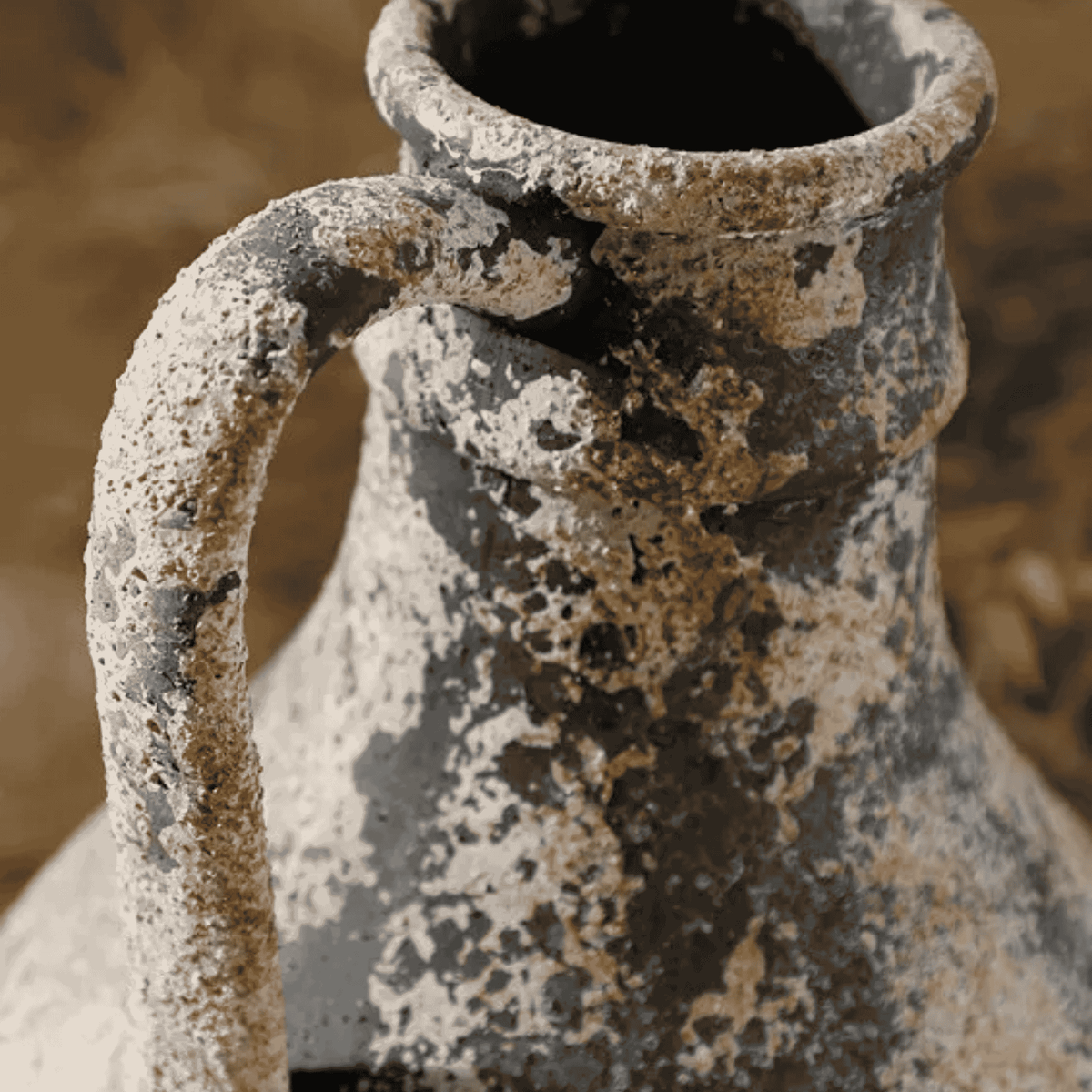 Wabi Sabi Earthenware Vase, Textured Handmade Ceramic