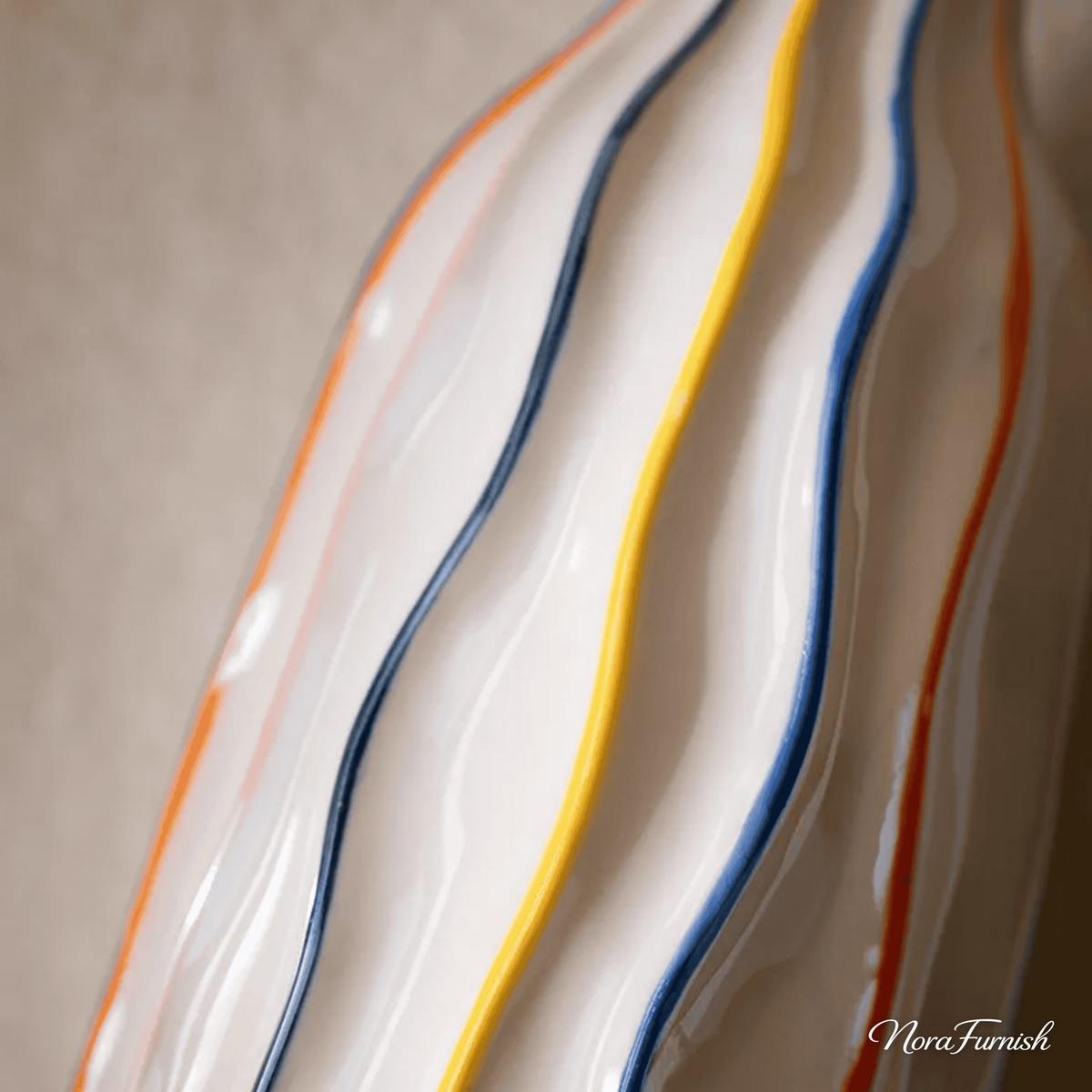 Colorful Striped Ceramic Vase, Small, Medium or Large