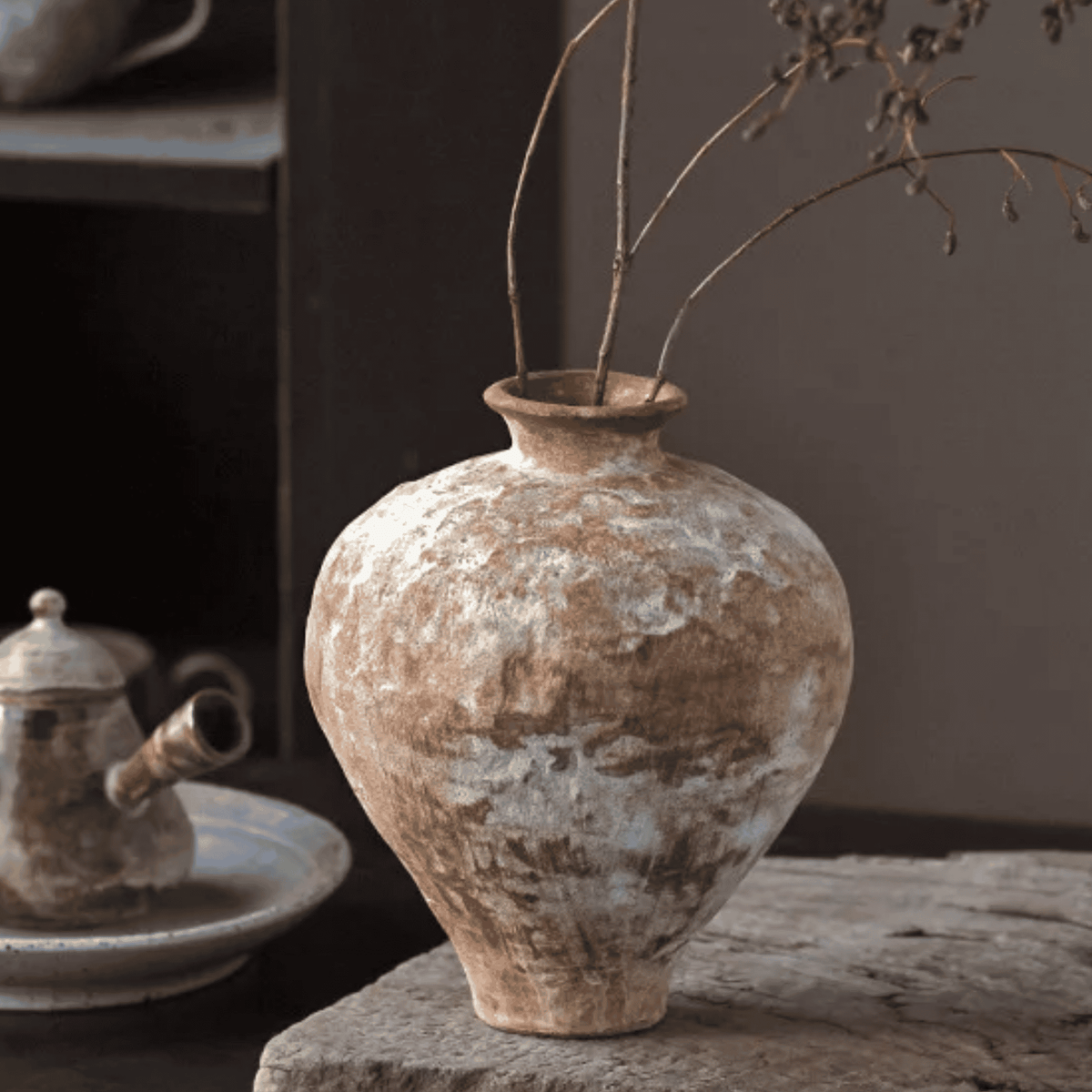 Wabi Sabi Ceramic Vase, Handmade Jingdezhen Small Vase