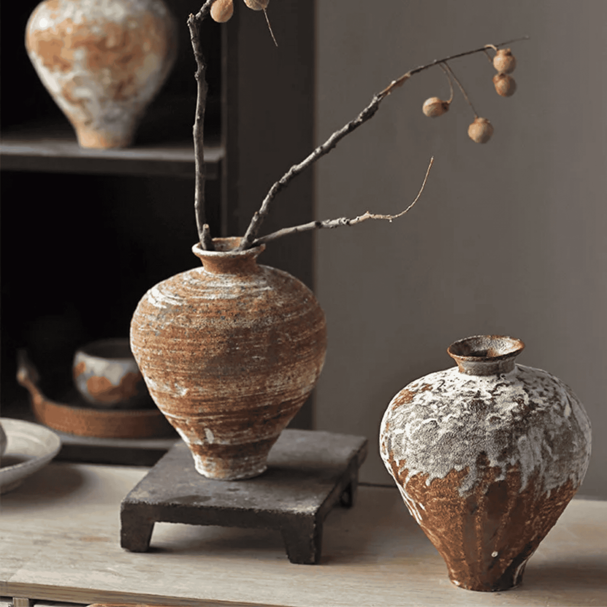 Wabi Sabi Ceramic Vase, Handmade Jingdezhen Small Vase