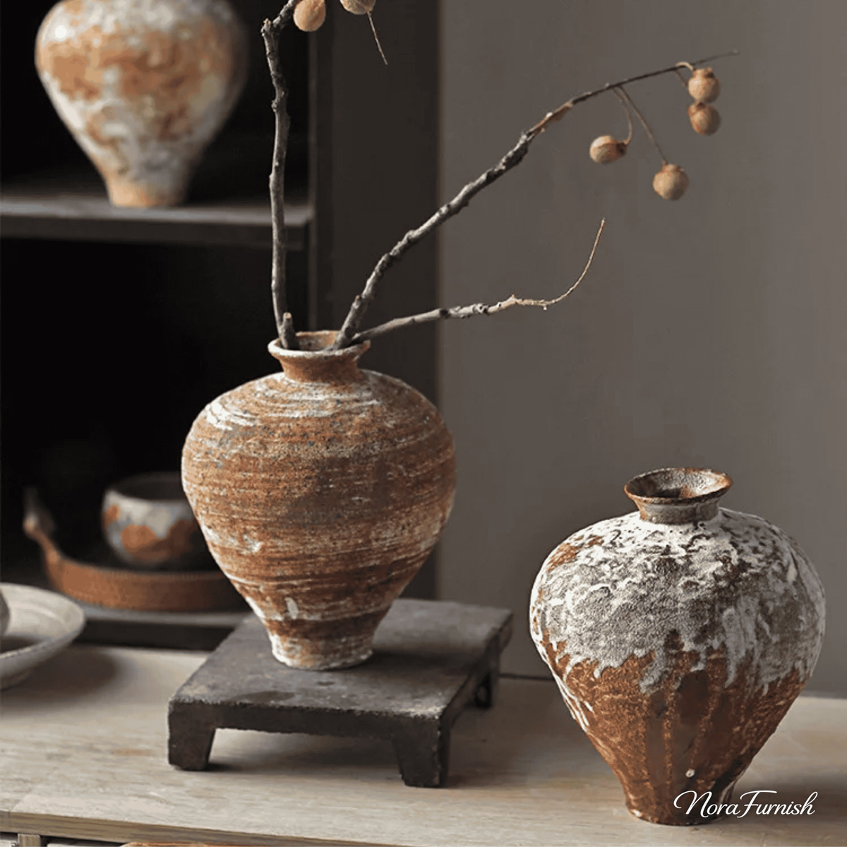Wabi Sabi Ceramic Vase, Handmade Jingdezhen Small Vase