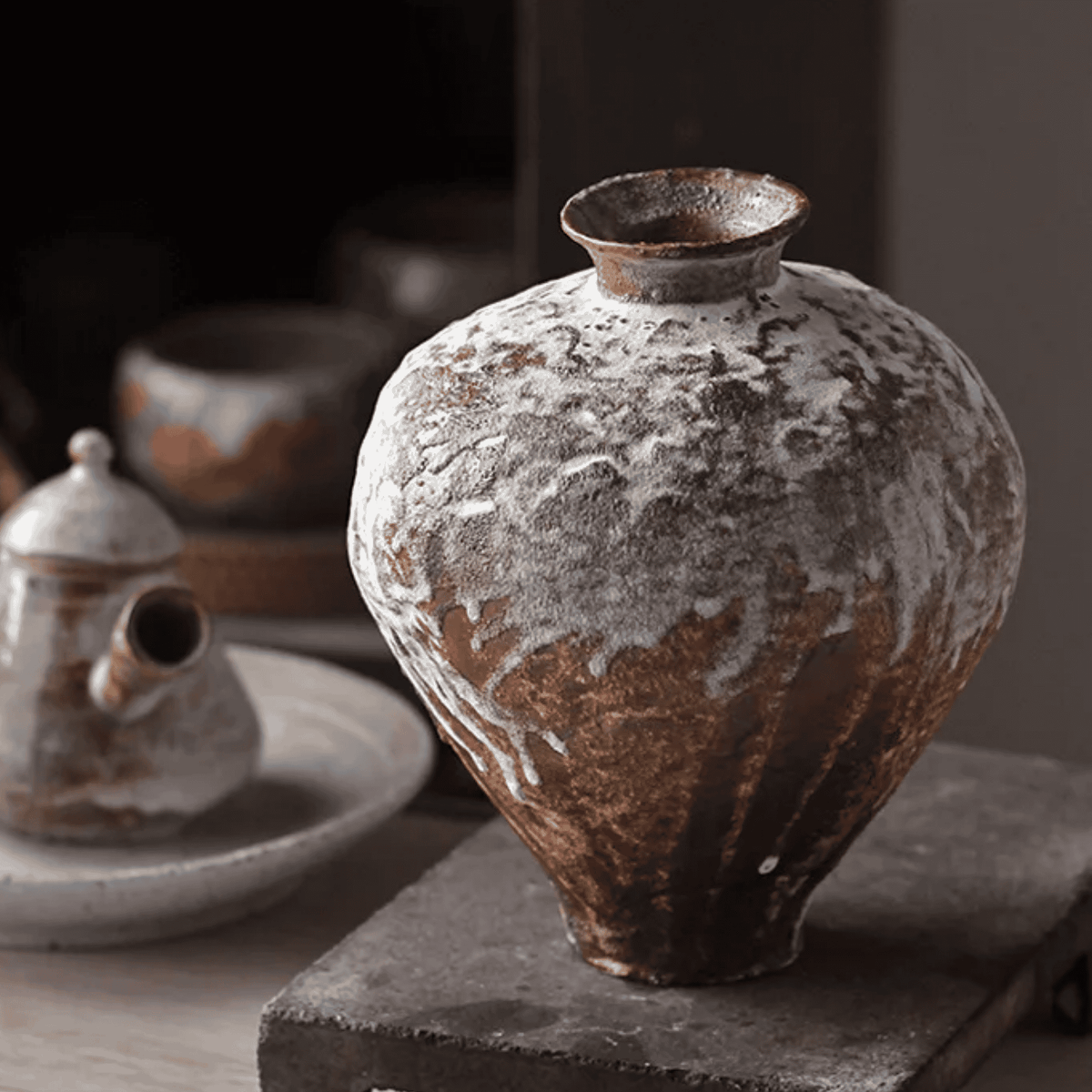 Wabi Sabi Ceramic Vase, Handmade Jingdezhen Small Vase
