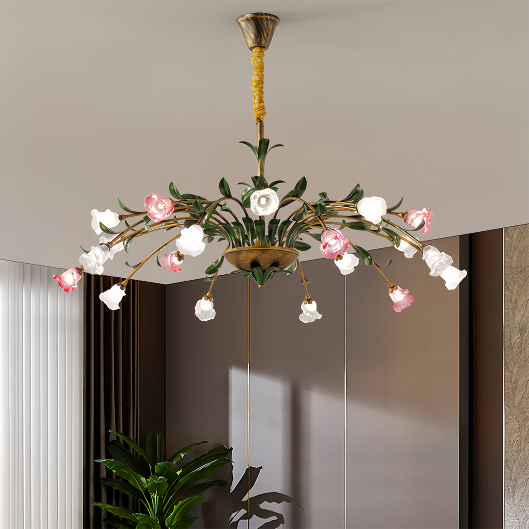 Chandelier on a plain background