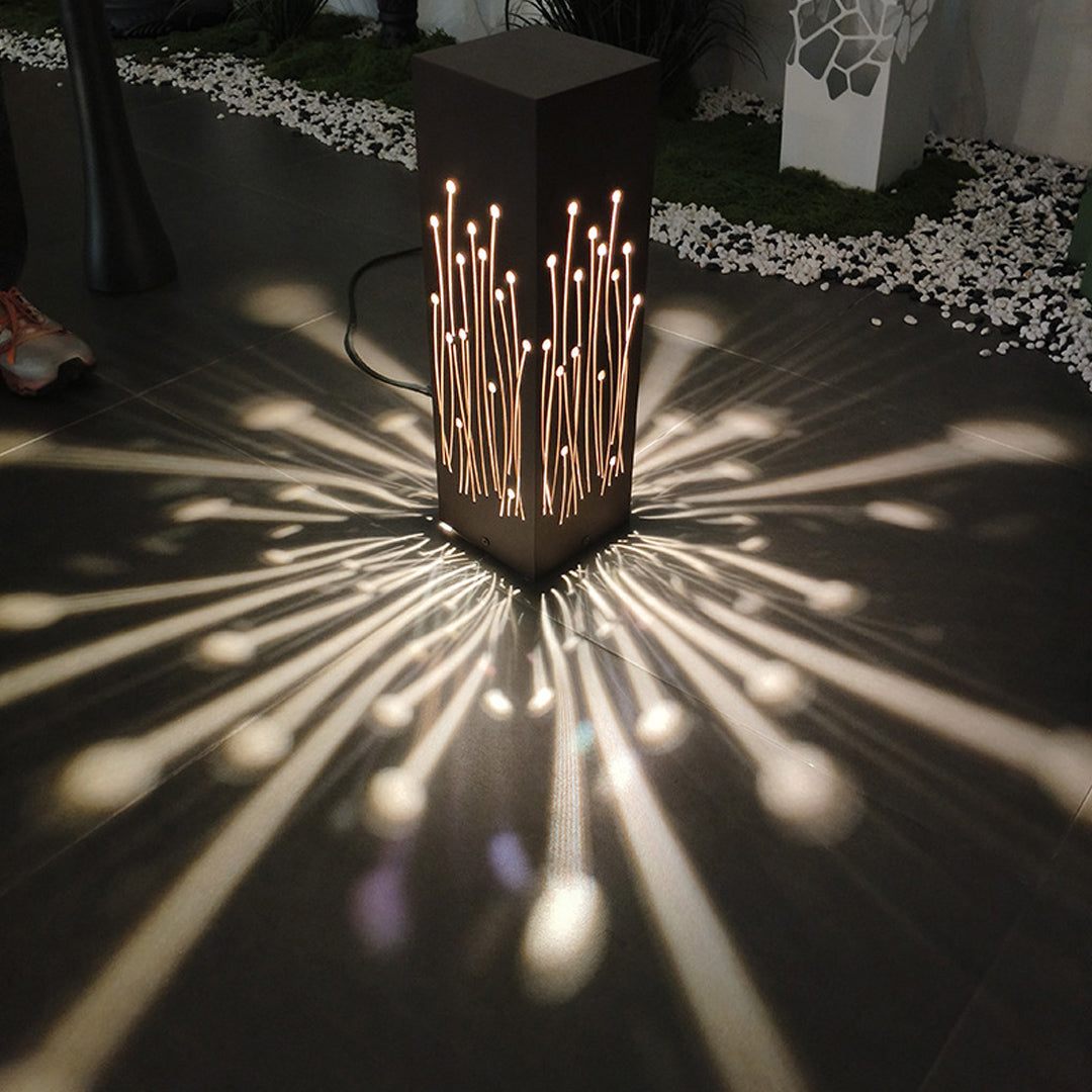 Coffee Bollard Path Light, Aluminum and Acrylic Landscape Light