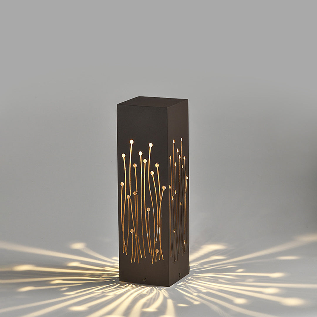 Coffee Bollard Path Light, Aluminum and Acrylic Landscape Light